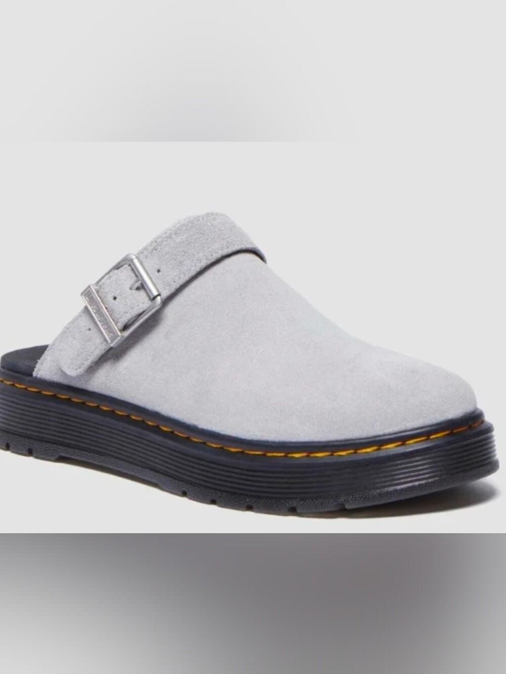 Dr. Martens Men’s Grey Suede Mule Clog